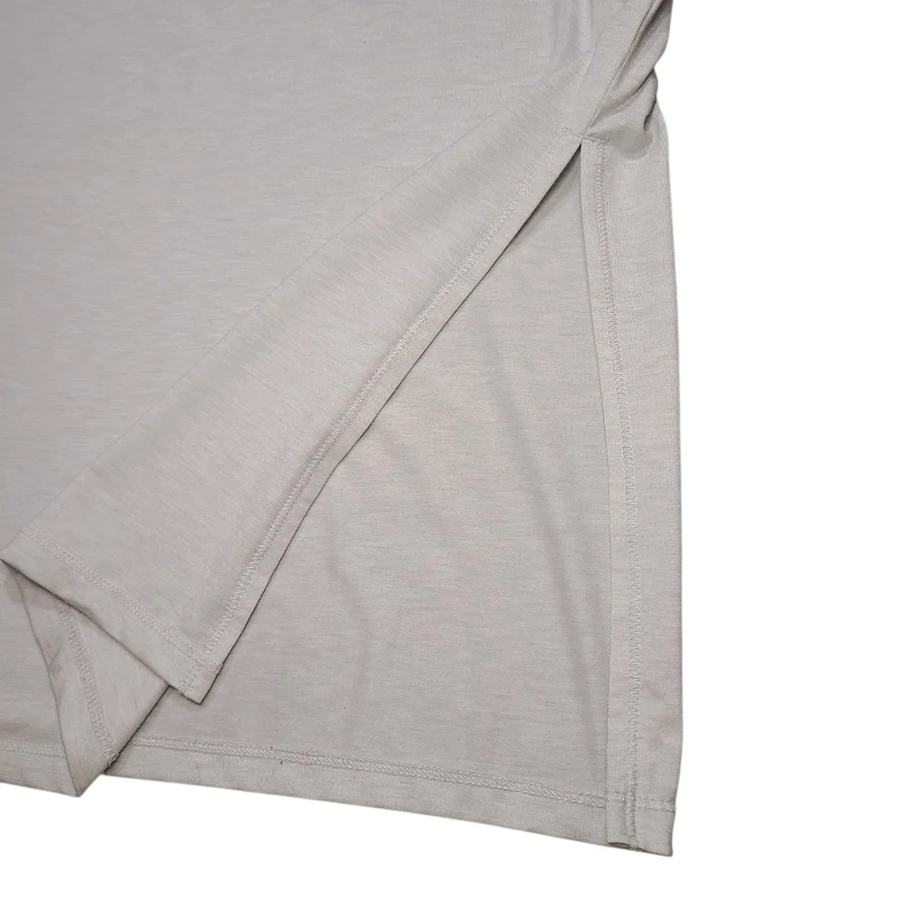 Athleta Mesh Shoulder Active Tee Gray White Workout Top Small - Picture 7 of 14